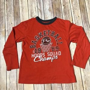 Children’s Place-Orange Basketball T-Shirt Sz 7/8